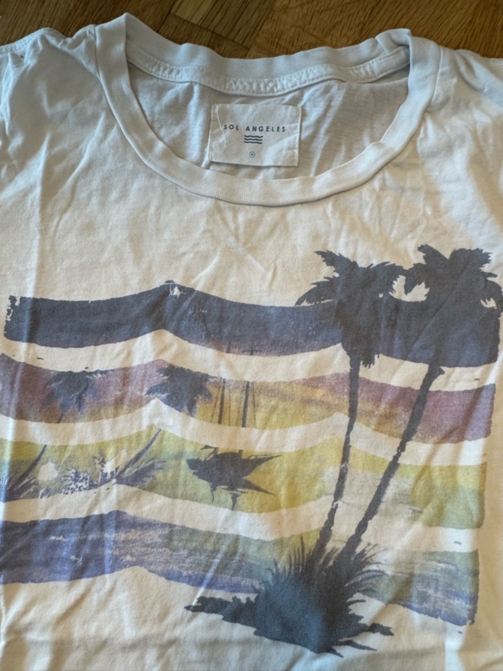 Sol Angeles White Short Sleeve Tee with Coastal Graphic - Picture 5 of 7
